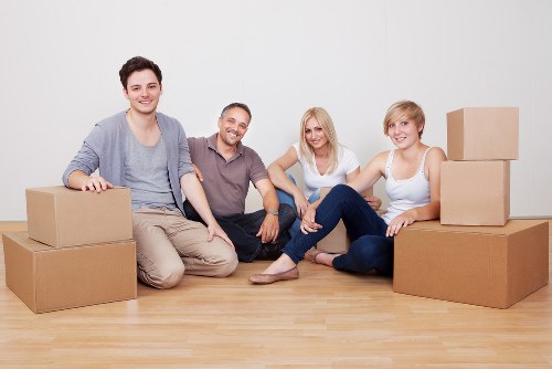 Eco-friendly moving truck in action